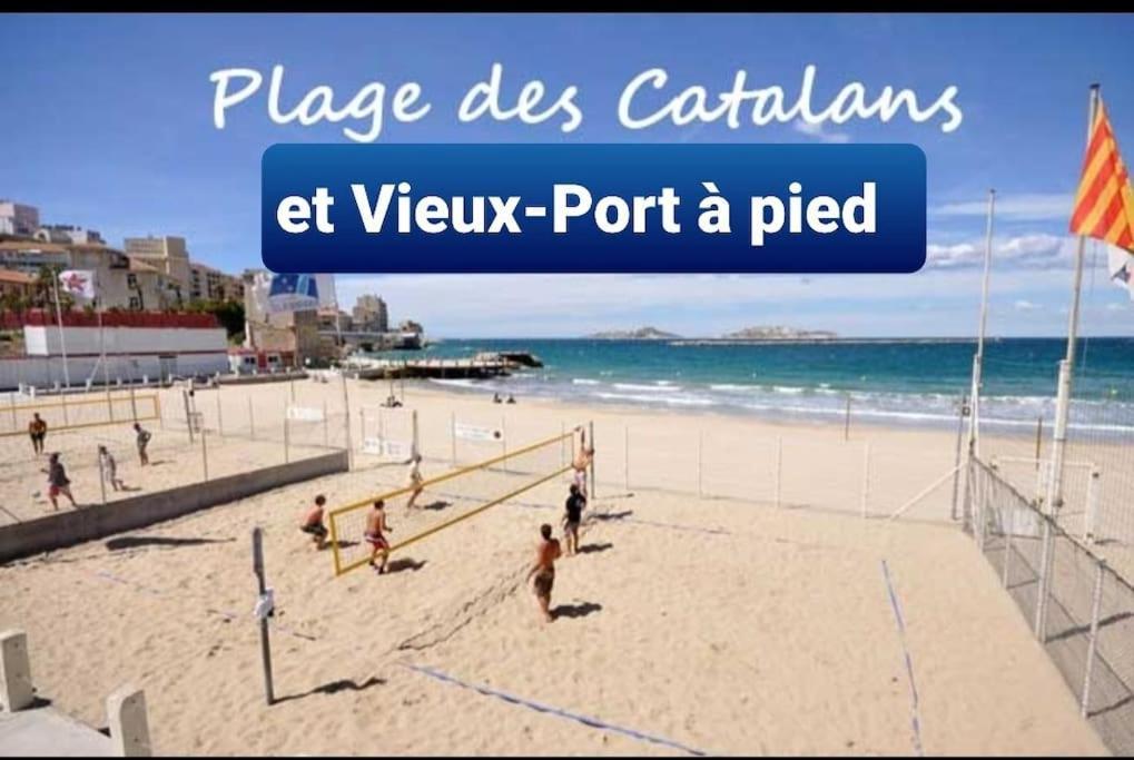 Studio Coin Nuit, Entre Plage Et Centre Marseille Exteriér fotografie